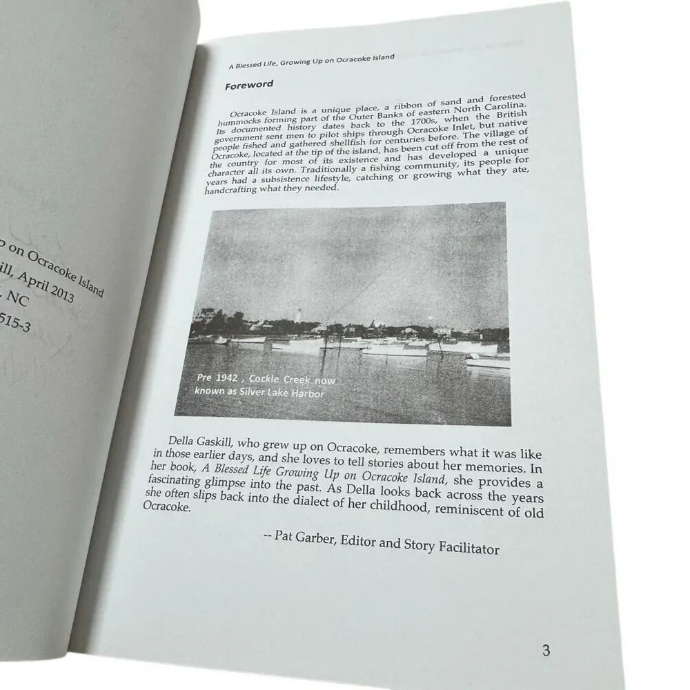 Growing Up On Ocracoke Island Della Gaskill NC  Genealogy Books 2013 Signed